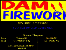 Tablet Screenshot of damfireworks.net
